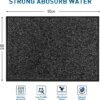 Unyqoos® Absorberende en wasbare deurmat voor binnen en buiten gebruik met antislip