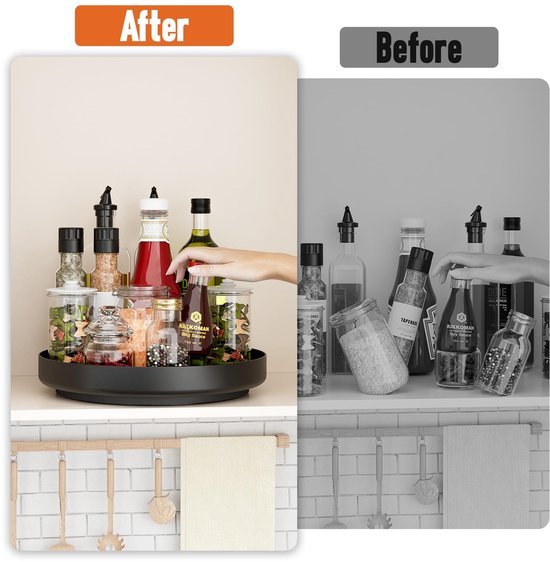 Unyqoos® 360 Graden Draaibaar Metalen Organizer voor Keuken en Badkamer met Veelzijdig Gebruik