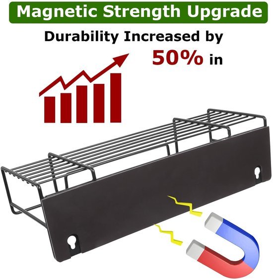 Unyqoos® Magneet Keukenorganizer Set met Keukenrolhouder en Haakjes voor Koelkast en Wandmontage
