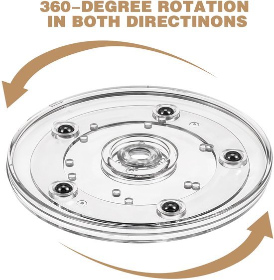 Unyqoos® Compact en veelzijdig acryl draaiplateau voor keuken en decoratie