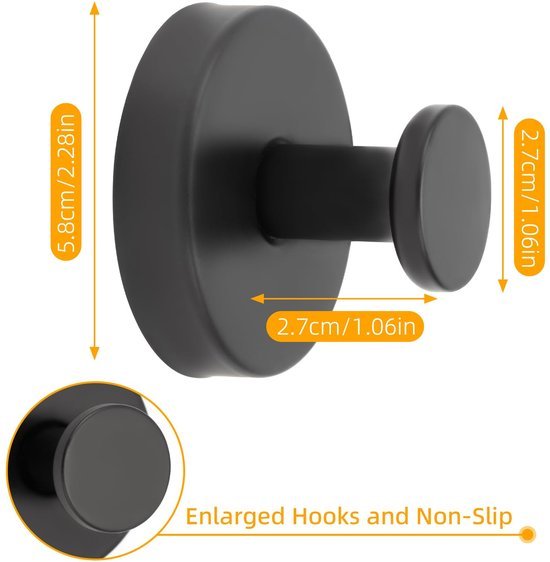 550x562-77.jpg Unyqoos® Set van vier herbruikbare en sterke zuignaphaken voor badkamer en keuken