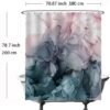 Unyqoos® Stijlvol Douchegordijn Met Pastelkleurige Aquarelprint, Anti-Schimmel, Waterafstotend, Inclusief Ringen, 180 x 200 cm