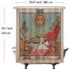 Unyqoos® Stijlvol Douchegordijn met Zon, Bloemen en Retro Ontwerp, Waterdicht en Wasbaar, 180 x 200 cm