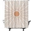Unyqoos® Stijlvol Boheems Douchegordijn met Zonmotief - 180 x 200 cm - Waterafstotend en Wasbaar