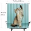 Unyqoos® Charmant Douchegordijn met Kattenprint voor Stijlvolle Badkamerinrichting - 180 x 200 cm - Inclusief Ringen