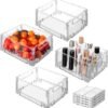 Unyqoos® Transparante Organizerset van 4 Stuks voor Keuken en Kantooropslag
