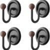550x563-59.jpg Unyqoos® Set van 4 zelfklevende ronde wandhaken met houtnerf voor diverse ruimtes