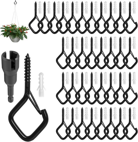 550x563-61.jpg Unyqoos® Set van 35 stevige schroefhaken met veiligheidsclip voor diverse toepassingen