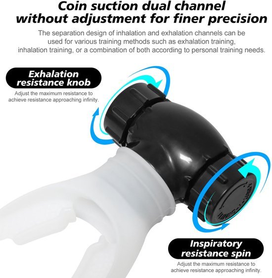 Unyqoos® Ademtrainer met Verstelbare Weerstanden voor Verbeterde Longcapaciteit en Uithoudingsvermogen