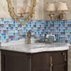 Unyqoos® Waterdichte zelfklevende mozaïektegelstickers voor badkamer en keuken 40 cm x 2 m