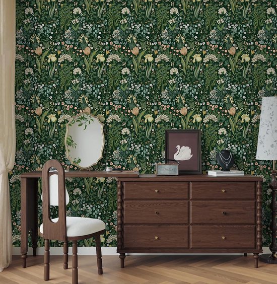 Unyqoos® Waterdicht zelfklevend bloemenbehang voor stijlvolle wanddecoratie