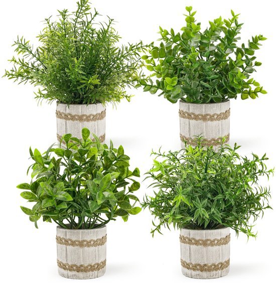 550x564-35.jpg Unyqoos® Set van vier levensechte kunstplanten voor decoratie in huis en kantoor