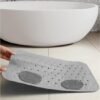 Unyqoos® Grijze antislip douchemat met massage en drainagegaten voor veilig baden
