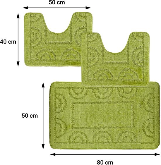 Unyqoos® Badekamerset met Antislipmatten - 3-delig - Sneldrogend en Ademend -