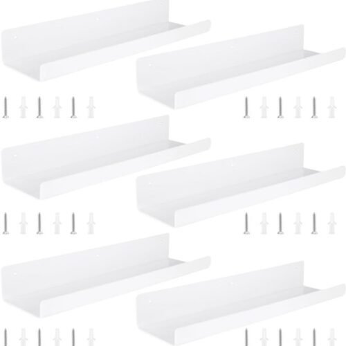 550x564-50.jpg Unyqoos® Set van zes moderne witte acryl zwevende wandplanken voor elke kamer