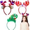 550x564-54.jpg Unyqoos® Set van drie feestelijke kersthoofdbanden met elandgewei voor volwassenen en kinderen