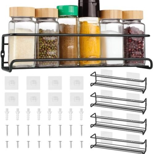 550x564-63.jpg Unyqoos® Stijlvol metalen kruidenrek voor wandmontage met flexibele opstelling
