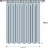 Unyqoos® Transparant douchegordijn met 3D-mozaïekpatroon en magnetische onderkant, waterdicht, inclusief 12 ringen