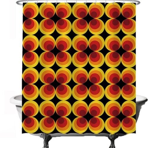 Unyqoos® Retro Bloemen Douchegordijn met Vintage Vibe en Anti-Schimmel Technologie voor Badkamer