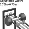 Unyqoos® Ruimtebesparende halterstandaard met verstelbare planken voor thuisgym