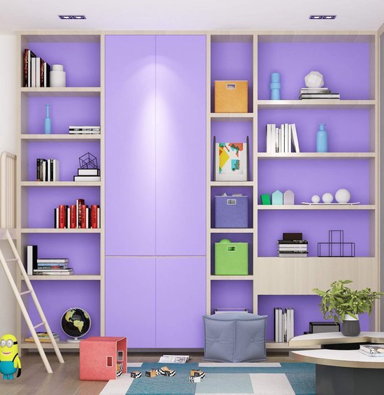 Unyqoos® Zelfklevende Paarse Matfolie voor Keukenkasten en Meubels, Afwasbaar en Waterdicht, 40 cm x 2 m