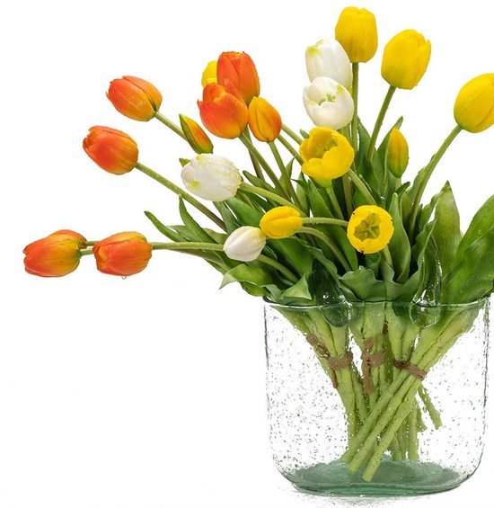 Unyqoos® Realistisch aanvoelende kunsttulpen voor decoratie in huis of feestgelegenheden