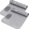 Unyqoos® Grijze wasbare badmatten met antislip en voetmassage voor veiligheid