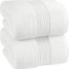 Unyqoos® Extra Grote Luxe Badhanddoeken Set van 2 met Ophanglussen, Super Zacht en Absorberend Katoen