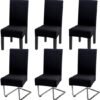 550x565-24.jpg Unyqoos® Set van 6 Zwarte Stoelhoezen voor Kantelbare Stoelen in Eetkamer en Hotel