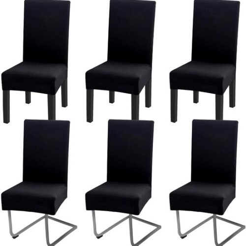 550x565-24.jpg Unyqoos® Set van 6 Zwarte Stoelhoezen voor Kantelbare Stoelen in Eetkamer en Hotel