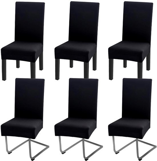 550x565-24.jpg Unyqoos® Set van 6 Zwarte Stoelhoezen voor Kantelbare Stoelen in Eetkamer en Hotel