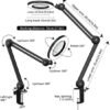 Unyqoos® Dimbare LED Vergrootlamp met Glazen Lens en Flexibele Arm voor Precisiewerk