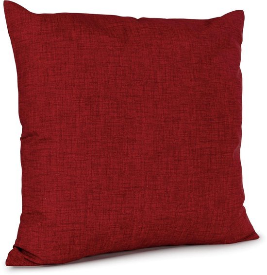 Unyqoos® Rode linnenlook kussenhoes 50x50 cm voor stijlvolle interieurdecoratie