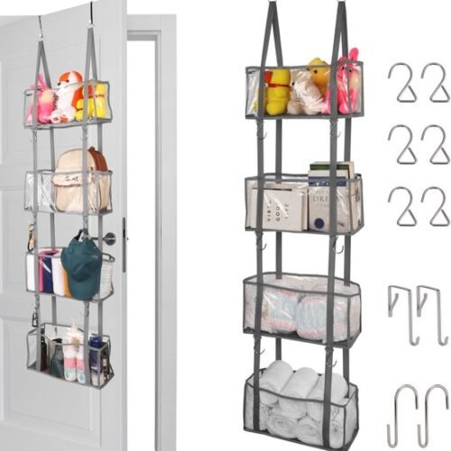 Unyqoos ® Handige Deurhanger Organizer met Transparante Vakken voor Diverse Opbergbehoeften in Huis