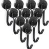 550x565-43.jpg Unyqoos® Set van 10 sterke zwarte magneethaken voor veelzijdig gebruik in huis en kantoor