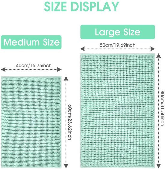 Unyqoos® Absorberende en Zachte Antislip Badmat met Chenille Microvezel 50x80cm