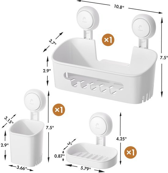 Unyqoos ® Innovatieve Doucheplank Met Zuignap Zonder Boren Voor Badkamer En Keuken