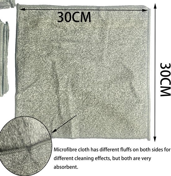 550x566-22.jpg Unyqoos® Set van 10 herbruikbare microvezeldoeken voor diverse reinigingsklussen