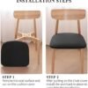 Unyqoos® Set van 4 elastische fluwelen stoelhoezen voor eetkamerstoelen
