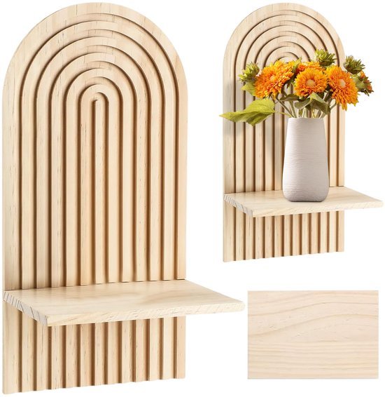 Unyqoos ® Houten Boho Wandrek voor Stijlvolle Woonkamer en Slaapkamer Decoratie