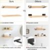 Unyqoos® Onzichtbare L-vormige wandbeugels voor minimalistische en industriële planken