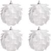 Unyqoos ® Kerstboomversiering dennenappels (4 stuks) - glitterdennenappels - kerstdecoratie zilver met draad - kerstboomversiering wit - kerstboomversiering, wit