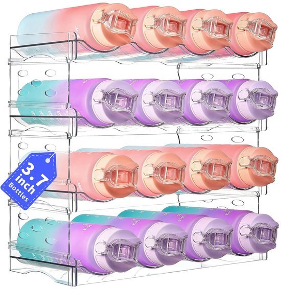 550x566-38.jpg Unyqoos® Stapelbaar en transparant flessenrek voor koelkastorganisatie en ruimtebesparing