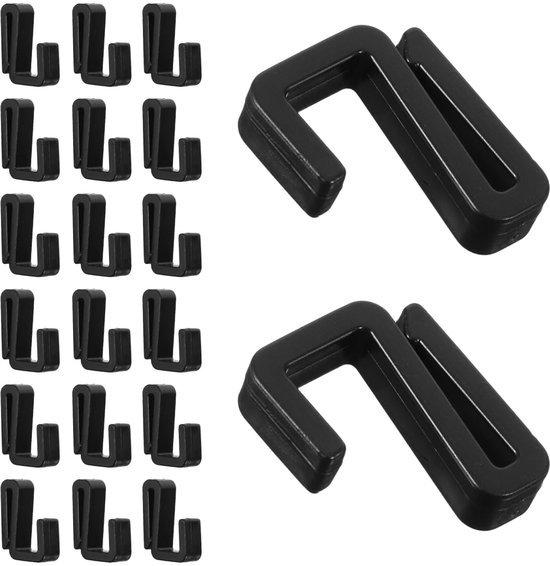 550x566-44.jpg Unyqoos® Set van 20 kunststof S-haken voor veelzijdige organisatie in huis en kantoor