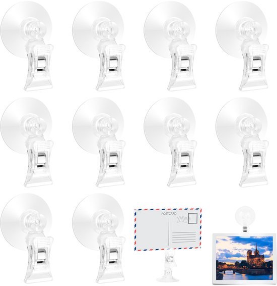 550x566-45.jpg Unyqoos® Set van 10 transparante zuignapklemmen voor diverse oppervlakken en toepassingen