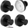 550x566-49.jpg Unyqoos® Set van vier zwarte roestvrijstalen zuignaphaken voor badkamer en keuken
