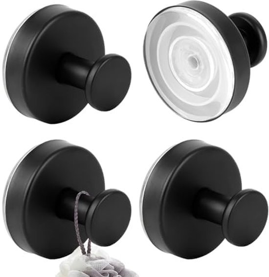 550x566-49.jpg Unyqoos® Set van vier zwarte roestvrijstalen zuignaphaken voor badkamer en keuken