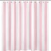 550x566-8.jpg Unyqoos® Waterdicht roze-wit gestreept douchegordijn met haken voor badkamer