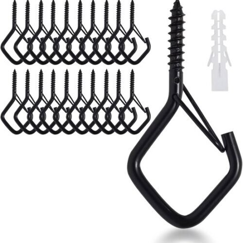 550x567-104.jpg Unyqoos® Set van 20 stevige roestvrijstalen schroefhaken met veiligheidsclip