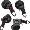 Unyqoos® Set van 4 krachtige zuignapankers met haken voor kampeertenten en dekzeilen